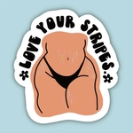 Indigo Maiden 'Love Your Stripes' Vinyl Sticker