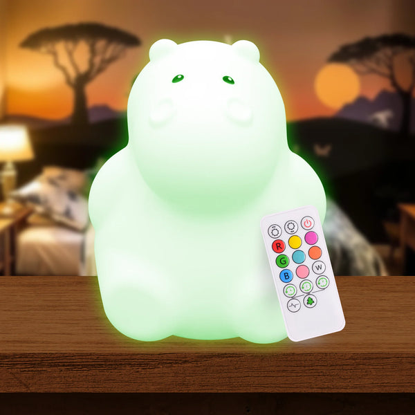 LumiPets Color Changing Nightlight - Hippo