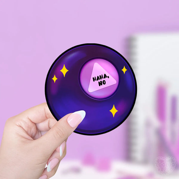*COMING SOON* LooLooKazoo 'Haha, No' Oracle Ball Holographic Vinyl Sticker