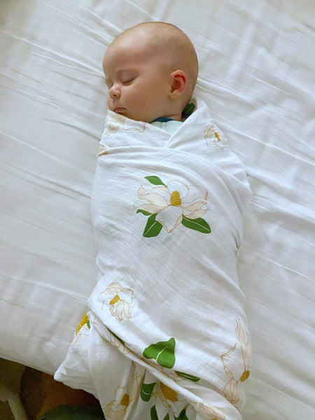 *NEW* Little Hometown Muslin Swaddle Blanket - Southern Magnolia