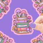 *NEW* Turtle's Soup Mushroom Stacked Books Vinyl Sticker