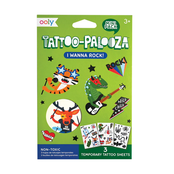 Ooly Tattoo-Palooza Mini Temporary Tattoos - I Wanna Rock