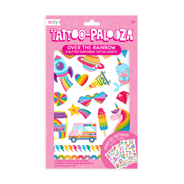 Ooly Tattoo-Palooza Temporary Tattoos - Over the Rainbow