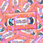 *COMING SOON* LooLooKazoo '90s Kid' Orange VHS Tape Holographic Vinyl Sticker