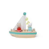 *NEW* Jack Rabbit Creations Boats & Buddies Bath Toy - Owl & Cat