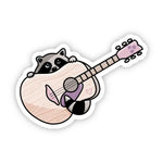 Big Moods Raccoon with Guitar Vinyl Sticker