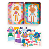 *NEW* Mudpuppy Magnetic Dress-Up Tin: Rainbow Fashion
