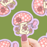 *NEW* Turtle's Soup Reading Mushroom Vinyl Sticker