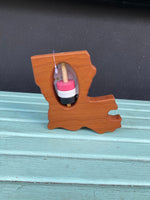 Bannor Louisiana State Wooden Rattle