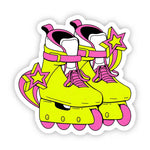 Big Moods Yellow Rollerblades Vinyl Sticker
