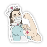 Big Moods Rosie the Riveter Nurse Vinyl Sticker