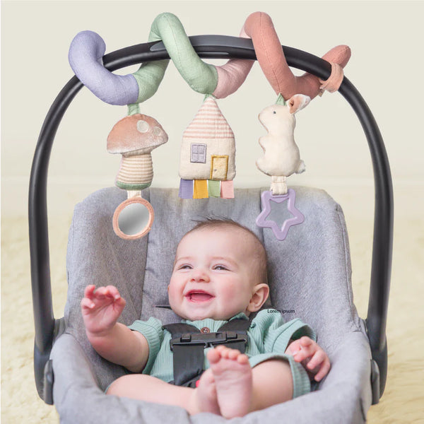 Itzy Ritzy Itzy Bitzy Spiral Car Seat Activity Toy - Bunny