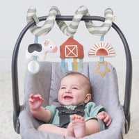 Itzy Ritzy Itzy Bitzy Spiral Car Seat Activity Toy - Farm