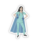 Big Moods Superhero Nurse Vinyl Sticker