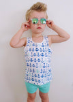 *FINAL SALE* June and January Racer Tank Top - Anchor