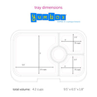 *NEW* Yumbox Tapas 4-Compartment Leakproof Bento Box - Palm Green with Lime Tray