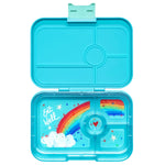 *COMING SOON* Yumbox Tapas 4-Compartment Leakproof Bento Box - Antibes Blue with Rainbow Tray