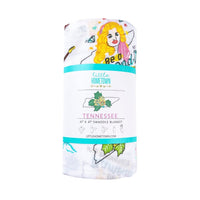 Little Hometown Muslin Swaddle Blanket - Tennessee Baby