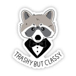 Big Moods 'Trashy But Classy' Raccoon Vinyl Sticker