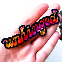 *COMING SOON* Krystan Saint Cat 'Unhinged' Prismatic Vinyl Sticker