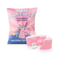 Feeling Smitten Surprise Bath Bomb - Unicorn Strawberry