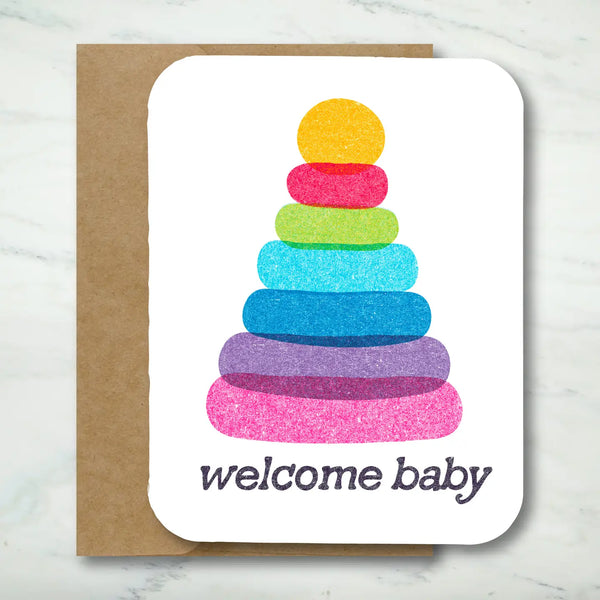 *NEW* Paper Chain Studios Welcome Baby Greeting Card