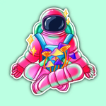 Indigo Maiden Psychedelic Yoga Astronaut Vinyl Sticker
