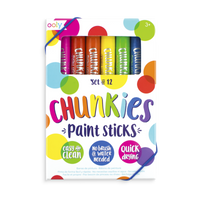 Ooly Chunkies Classic Paint Sticks - 12 Pack