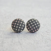 Rachel O's Fabric Button Earrings