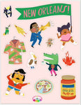 Pink Cheeks Studios New Orleans Sticker Sheet