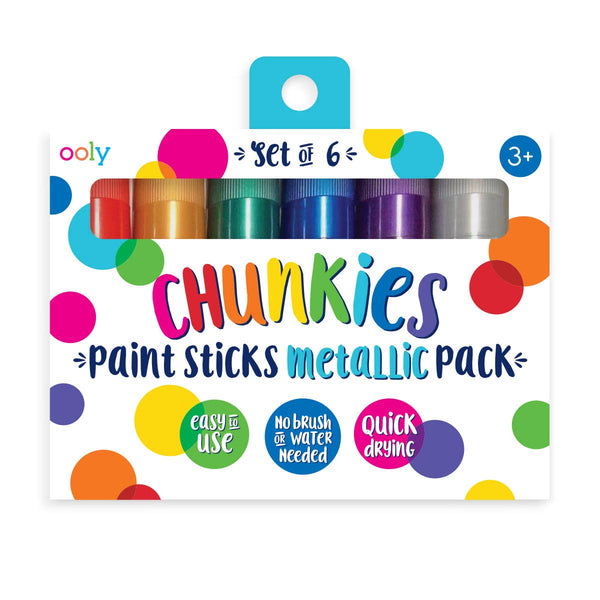 Ooly Chunkies Metallic Paint Sticks - 6 Pack