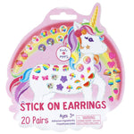 Pink Poppy Unicorn Sweets Stick-On Earrings, 20 Pairs