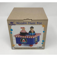 Pink Poppy Spinning Pirate Wooden Music Box
