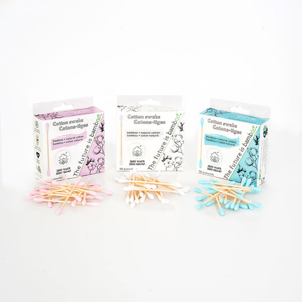 The Future is Bamboo Bamboo Cotton Swabs, White