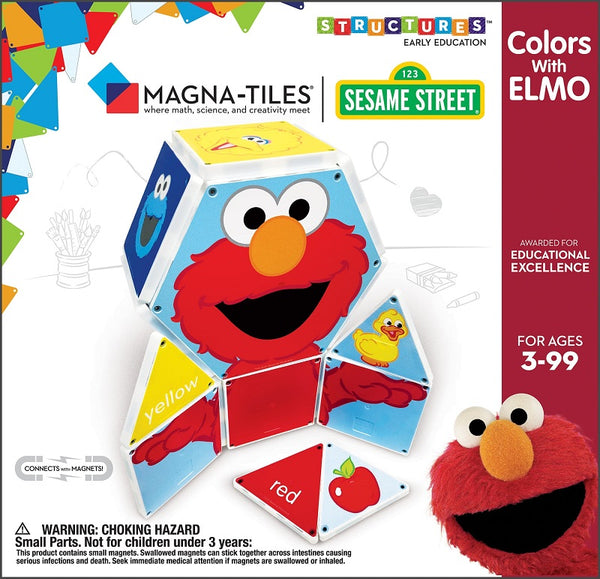 Magna-Tiles CreateOn Sesame Street Colors with Elmo 17-Piece Set