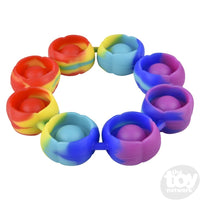 Toy Network Bubble Popper Tie Dye Bangle Bracelets