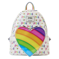 *FINAL SALE* Loungefly Lisa Frank Rainbow Heart Mini Backpack with Waist Bag