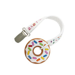 *FINAL SALE* Silli Chews Mini Teether with Strap - White Donut