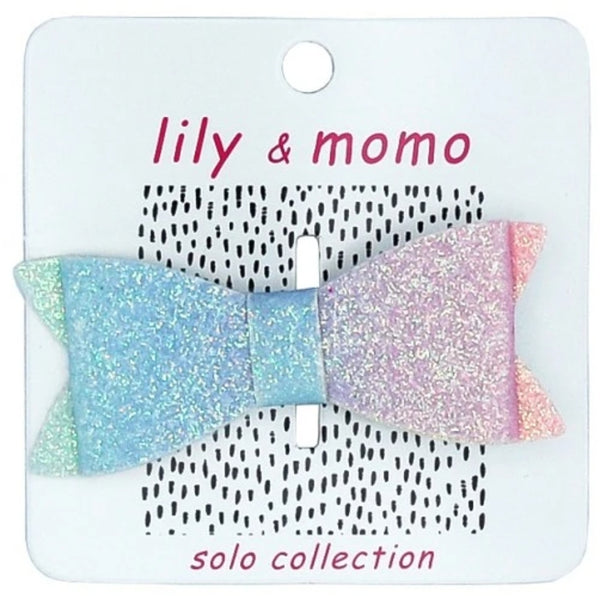 Lily & Momo Glitter Bow Hair Clips - Single