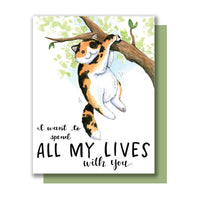 *FINAL SALE* Paper Wilderness All My Lives Cat Greeting Card
