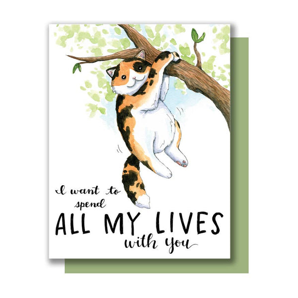 *FINAL SALE* Paper Wilderness All My Lives Cat Greeting Card