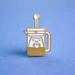 Robot Dance Battle Coffee Cat Enamel Pin
