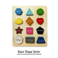 BeginAgain Basic Shape Sorter 12-Piece Puzzle