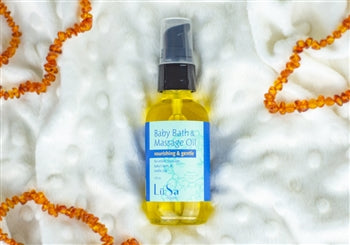 LüSa Organics Baby Bath and Massage Oil (Unscented)