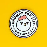 Robot Dance Battle Iron-On Patch - Grumpy Chicken