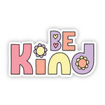 Big Moods 'Be Kind' Hearts and Flowers Vinyl Sticker