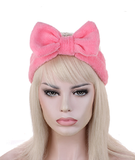 Solid Color Bow Beauty Spa Headband