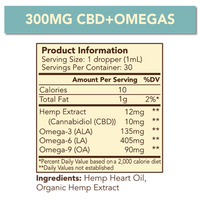 Cypress Hemp Broad Spectrum 300mg CBD+OMEGAS Drops