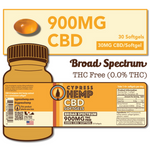 Cypress Hemp Broad Spectrum 900mg CBD Softgels