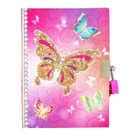 Pink Poppy Butterfly Skies Scented Lockable Diary